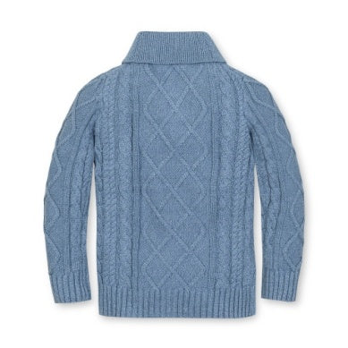 Boys’ Organic Shawl Collar Sweater - Blue
