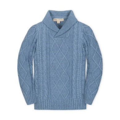 Boys’ Organic Shawl Collar Sweater - Blue