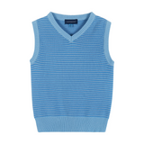 Boys 3-Piece Blue & White Sweater Vest Set