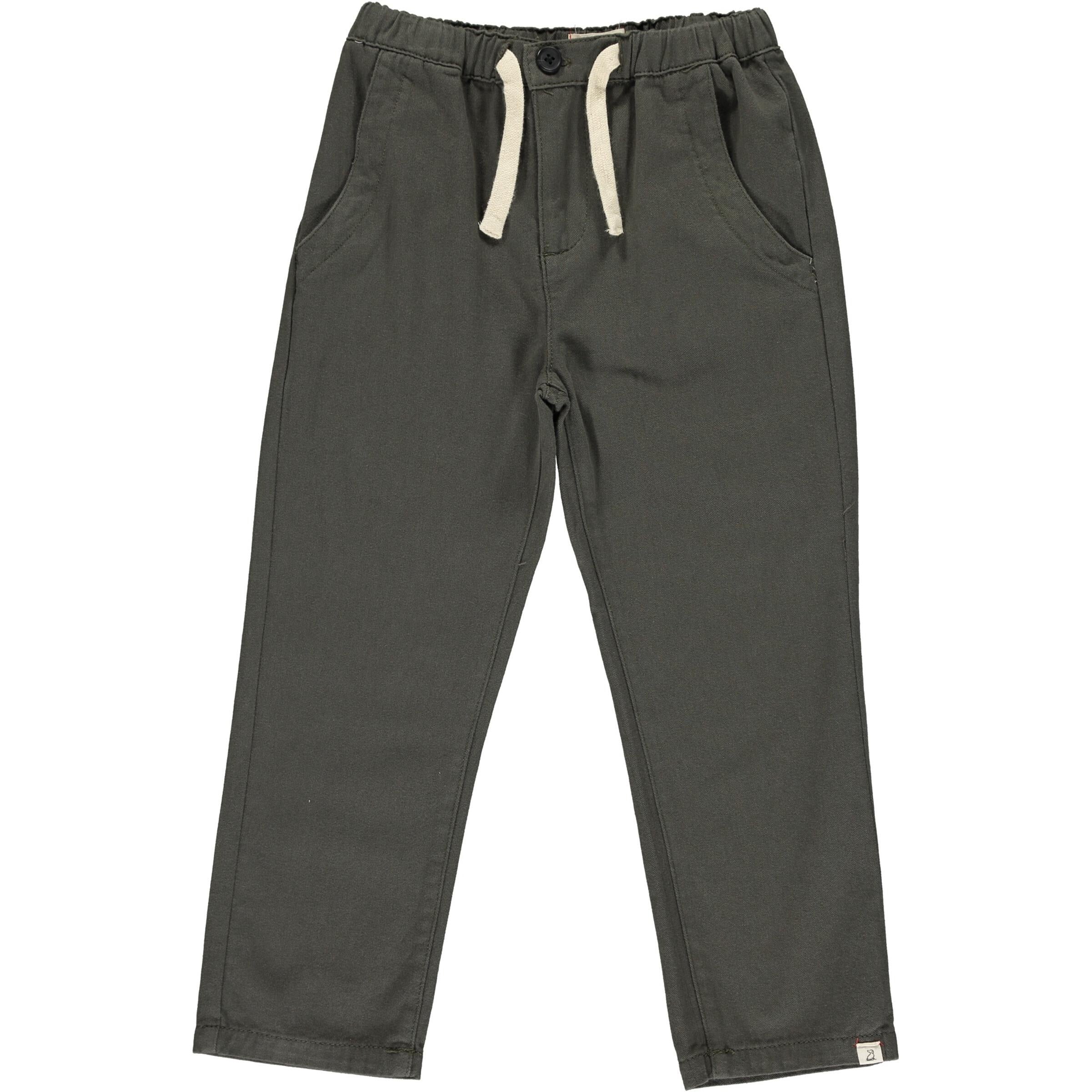 Boys Charcoal Twill Pants