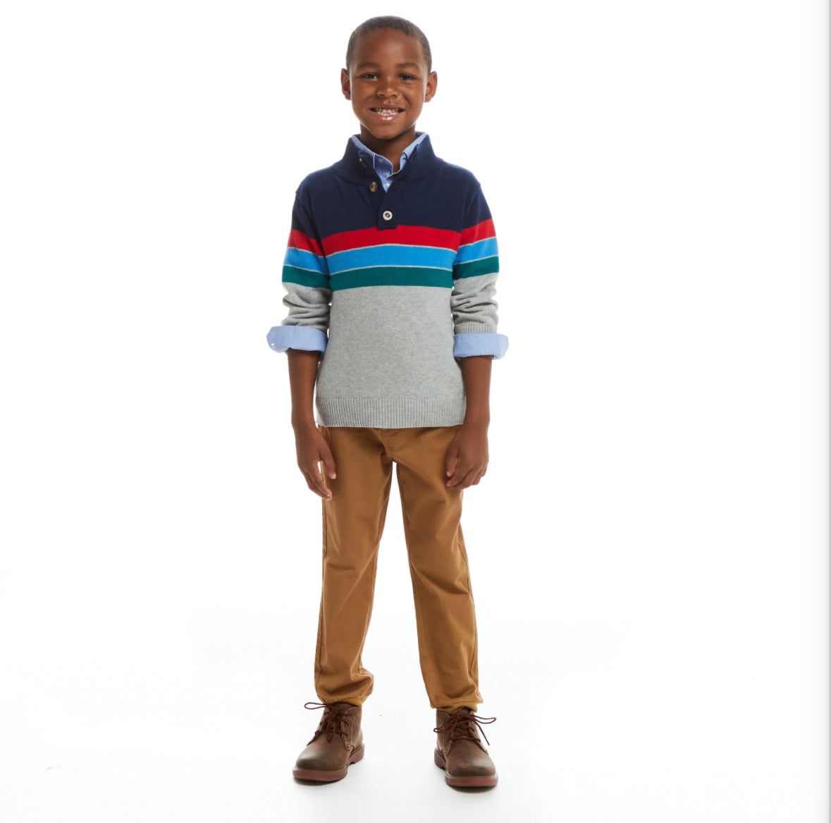 Boys Color Block Sweater
