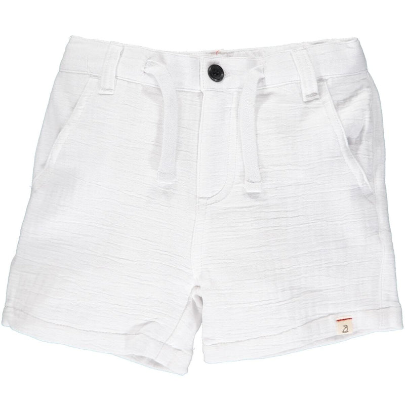 White Crew Gauze Shorts