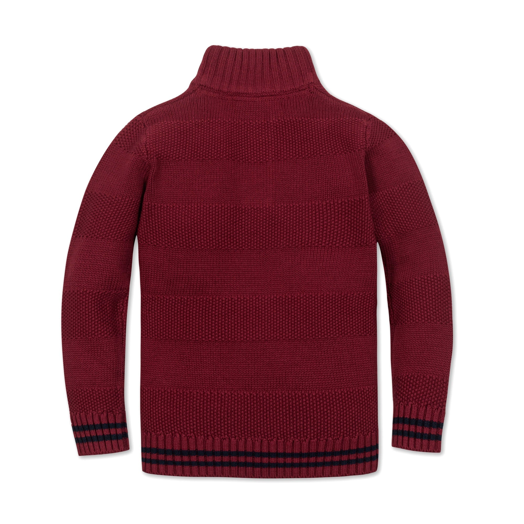 Organic Mock Neck Sweater - Red