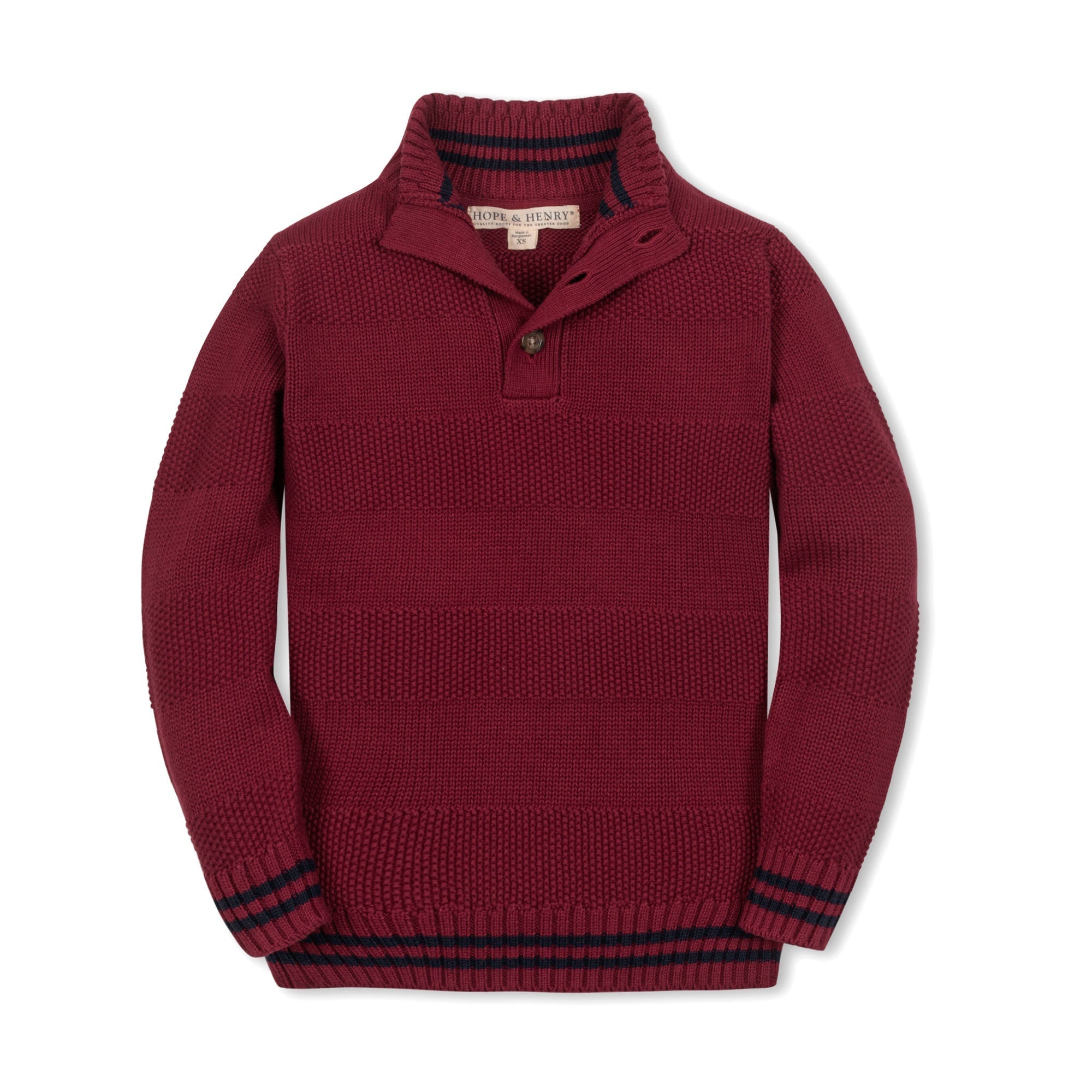 Organic Mock Neck Sweater - Red