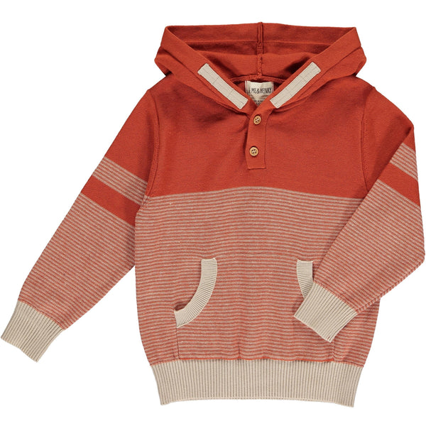 Boys Hooded Rustic Multi Color Sweater