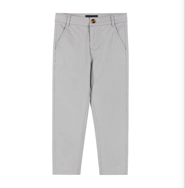 Boys Classic Khaki/Grey Twill Pant