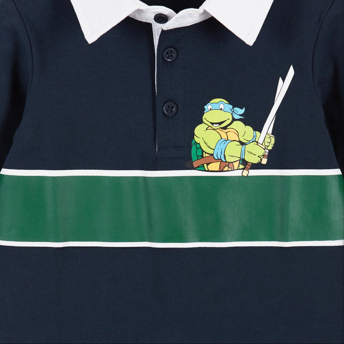 TMNT Leo Rugby Stripe Polo