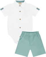 Infant Linen Bermuda Short Set