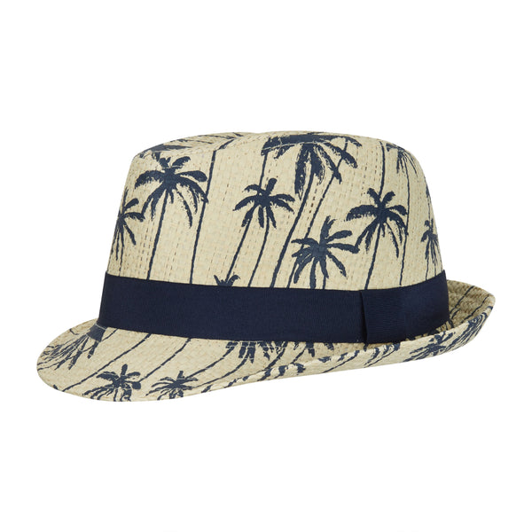 Blue Palm Fedora Hat