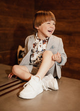 Grey Summer Trouser Shorts