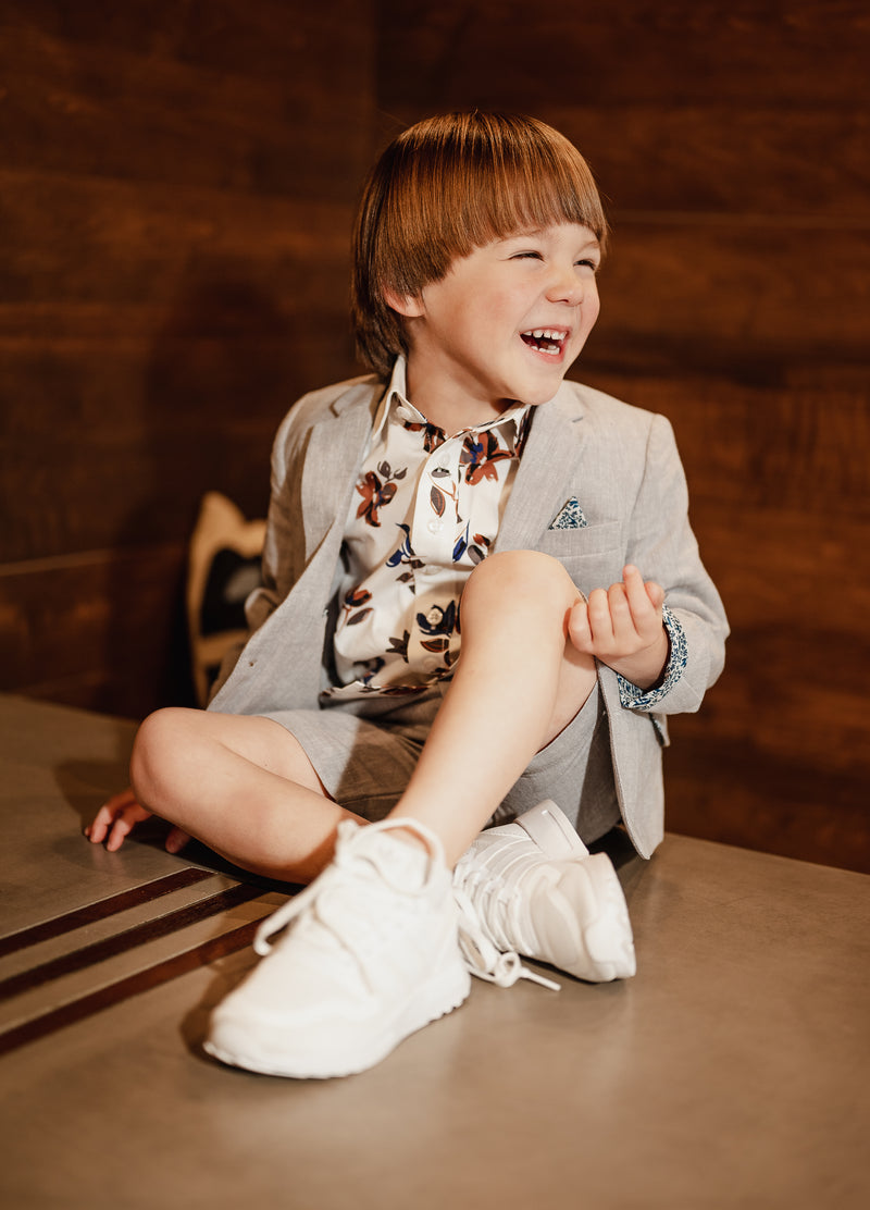 Grey Summer Trouser Shorts