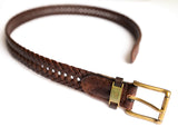 Braided Genuine Leather Belt