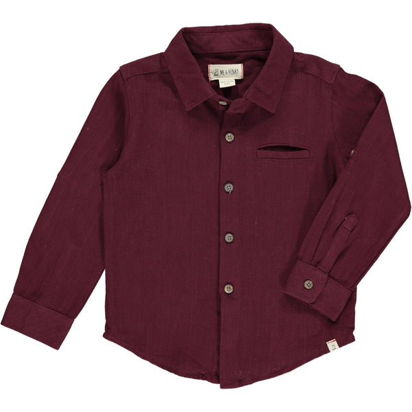 Burgundy Woven Shirt