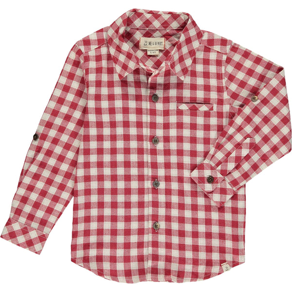Red/White Plaid Button Down